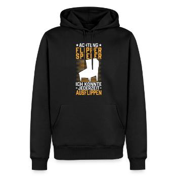 Flipper ausflippen Flipperautomat Pinball - Männer Premium Bio Hoodie - Schwarz - Vorne - Nico (187cm)