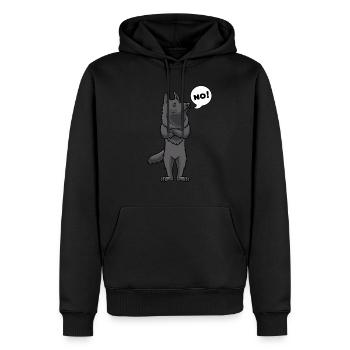 Groenendael Chien Berger Belge Têtu - Sweat à capuche Premium bio Homme - noir - Devant - Nico (187cm)