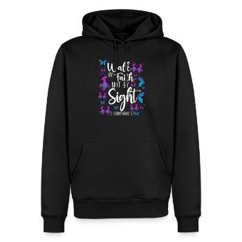 Christian Bible Verse Quote - Männer Premium Bio Hoodie - Schwarz - Vorne - Nico (187cm)