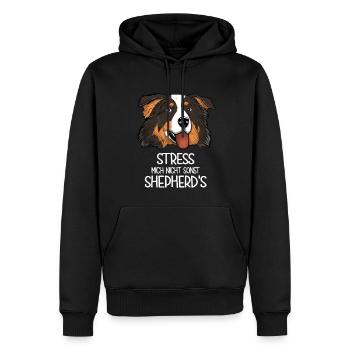 Aussie Stress Mich Nicht Sonst Shepherd's - Männer Premium Bio Hoodie - Schwarz - Vorne - Nico (187cm)
