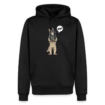 Têtu Tervueren Chien Berger Belge - Sweat à capuche Premium bio Homme - noir - Devant - Nico (187cm)