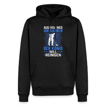 Gebäudereiniger aus dem Weg Fensterputzer - Männer Premium Bio Hoodie - Schwarz - Vorne - Nico (187cm)