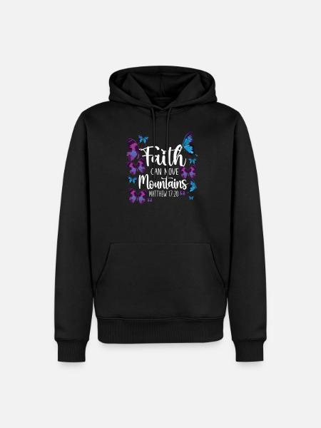 Christian Bible Verse Quote - Männer Premium Bio Hoodie - Schwarz