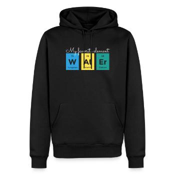 Chimie Eau Élément Tableau périodique - Sweat à capuche Premium bio Homme - noir - Devant - Nico (187cm)
