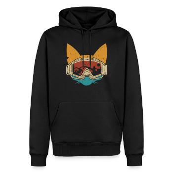 Skieurs Ski Skis Ski Chat - Sweat à capuche Premium bio Homme - noir - Devant - Nico (187cm)