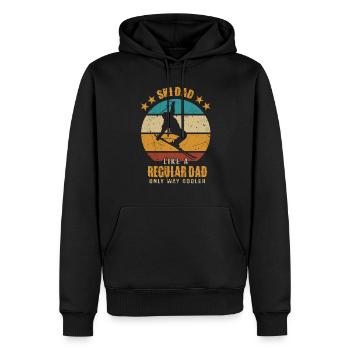 Skifahrer Papa Skifahren Ski Dad Skier Skiing - Männer Premium Bio Hoodie - Schwarz - Vorne - Nico (187cm)