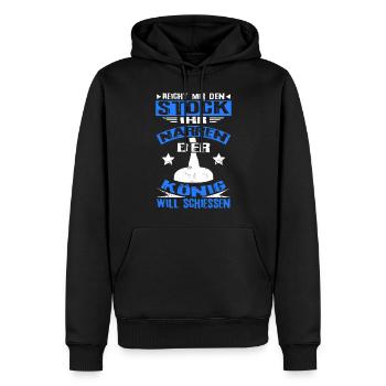 Eisstockschießen - Männer Premium Bio Hoodie - Schwarz - Vorne - Nico (187cm)