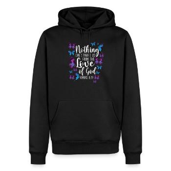 Christian Bible Verse Quote - Männer Premium Bio Hoodie - Schwarz - Vorne - Nico (187cm)