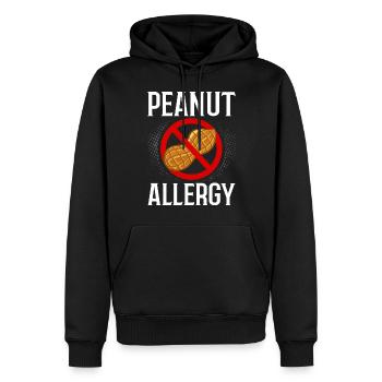 Erdnuss Allergie Erdnussallergie Nuss Zeichen Test - Männer Premium Bio Hoodie - Schwarz - Vorne - Nico (187cm)