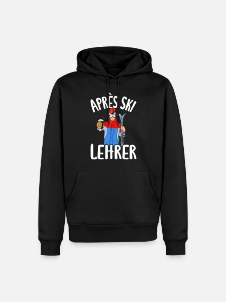 Après Ski Lehrer Skifahrer Après-ski Party Skiing - Männer Premium Bio Hoodie - Schwarz