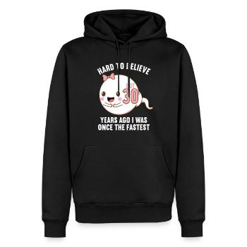 30 Jahre vor 30 Jahren schnellste 30. Geburtstag - Männer Premium Bio Hoodie - Schwarz - Vorne - Nico (187cm)