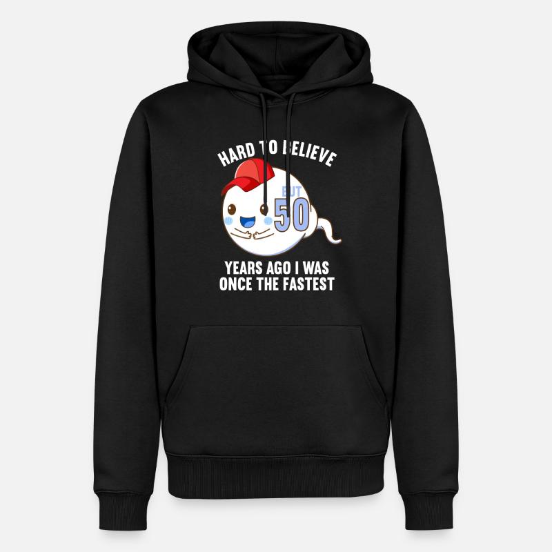 Il y a 50 ans 50 ans le plus rapide 50e anniversaire - Sweat à capuche Premium bio Homme - noir