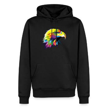 just a boy who loves eagles Vogel Adler - Männer Premium Bio Hoodie - Schwarz - Vorne - Nico (187cm)