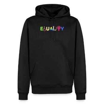 Equality - For equality - Men’s Premium Organic Hoodie - black - Front - Nico (187cm)