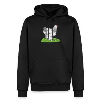 Brahma Hühner I Chicken Geflügel Motiv für - Männer Premium Bio Hoodie - Schwarz - Vorne - Nico (187cm)