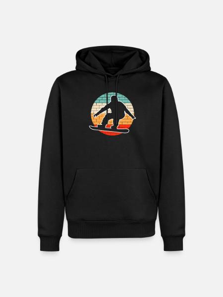 Snowboarding Retro - Men’s Premium Organic Hoodie - black