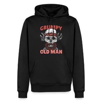 Opa Rentner Grumpy Old Man Mürrisch Großvater - Männer Premium Bio Hoodie - Schwarz - Vorne - Nico (187cm)