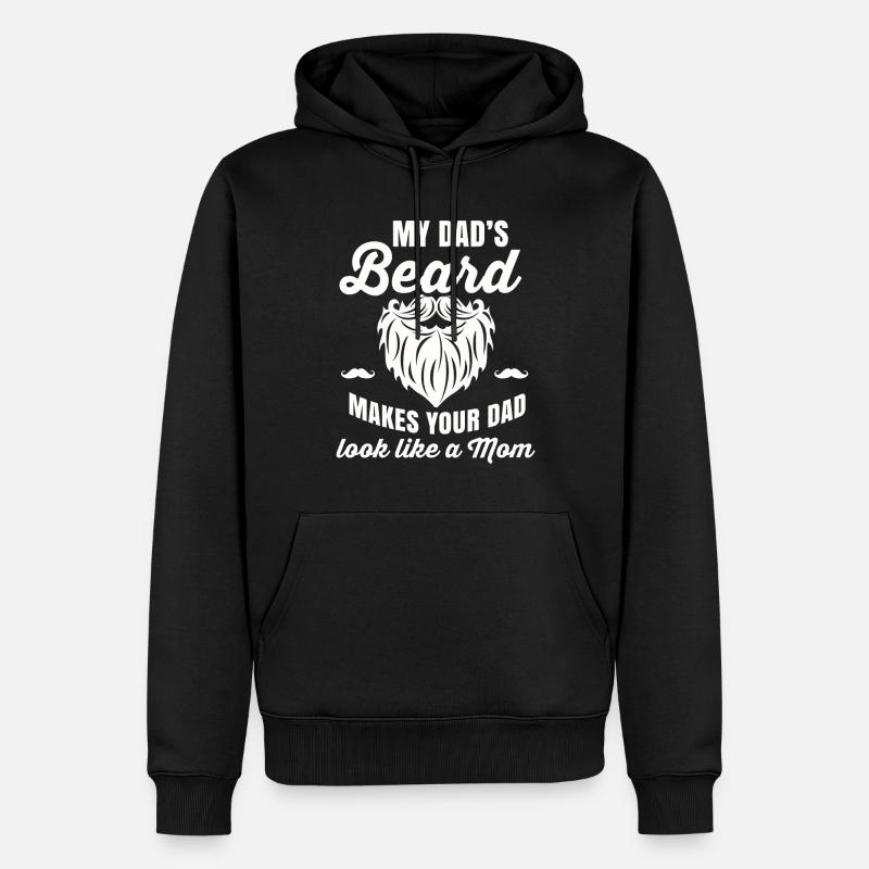 Bart - Männer Premium Bio Hoodie - Schwarz