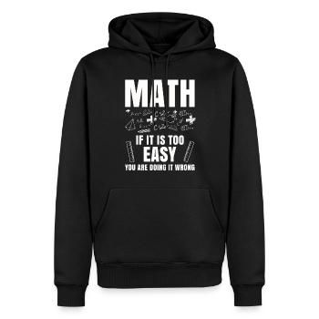 Mathematik Tshirt Professor Geometrie Algebra Pi - Männer Premium Bio Hoodie - Schwarz - Vorne - Nico (187cm)