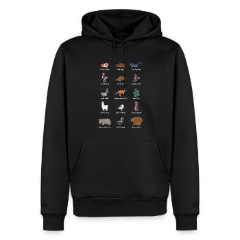 Rare Animaux Exotiques Mème WordPlay Cadeau - Sweat à capuche Premium bio Homme - noir - Devant - Nico (187cm)