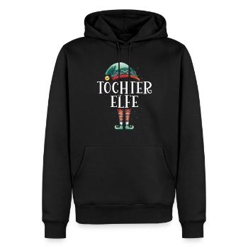 Weihnachten Partnerkostüm Tochter Elf Elfe Elfen - Männer Premium Bio Hoodie - Schwarz - Vorne - Nico (187cm)