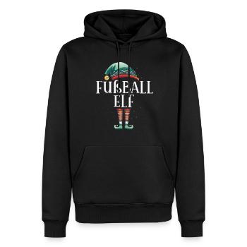 Weihnachten Partnerkostüm Fußball Elf Elfe Elfen - Männer Premium Bio Hoodie - Schwarz - Vorne - Nico (187cm)