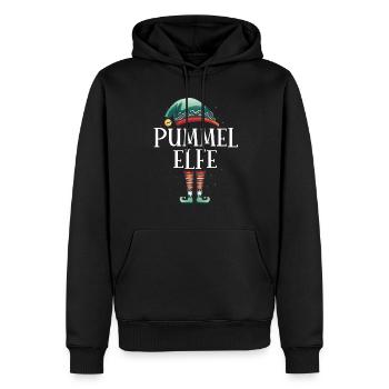 Weihnachten Partnerkostüm Pummel Elf Elfe Elfen - Männer Premium Bio Hoodie - Schwarz - Vorne - Nico (187cm)