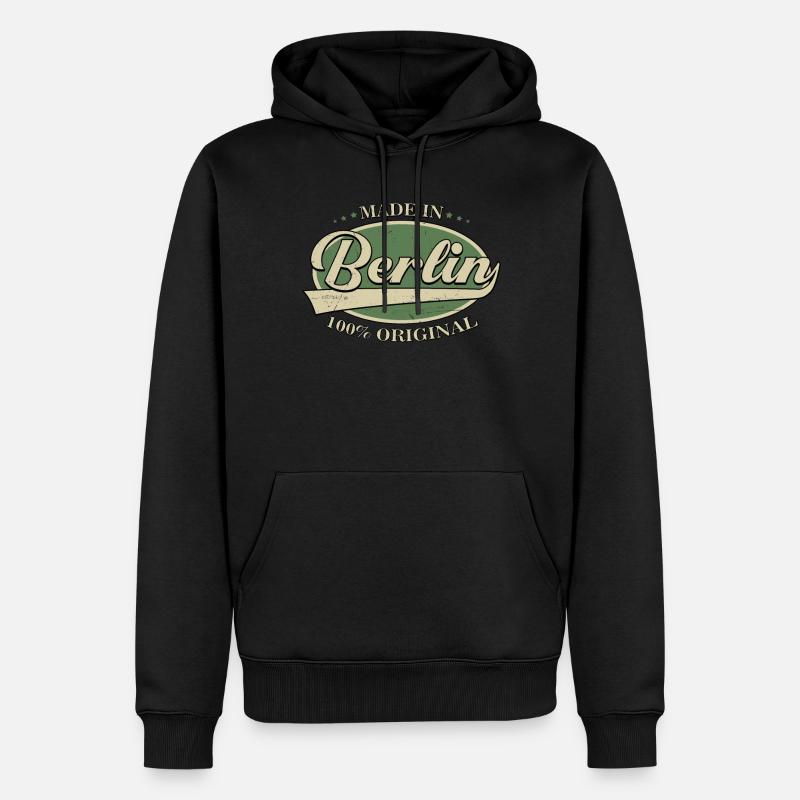 Fabriqué à Berlin - Sweat à capuche Premium bio Homme - noir