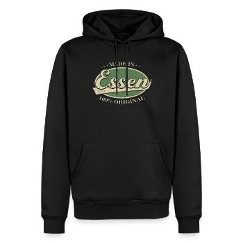 Made In Essen - Männer Premium Bio Hoodie - Schwarz - Vorne - Nico (187cm)
