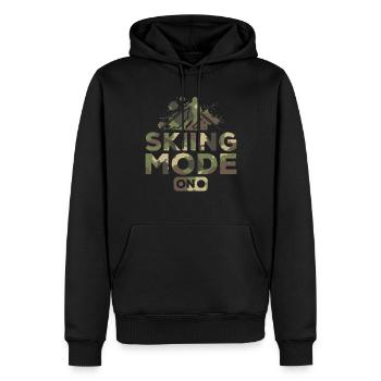Mode ski sur skier Après-ski Party Vacances au ski - Sweat à capuche Premium bio Homme - noir - Devant - Nico (187cm)