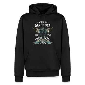 Legends born in December 1987 - Männer Premium Bio Hoodie - Schwarz - Vorne - Nico (187cm)