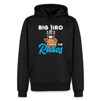 Big Brother Frère aîné Frère aîné - Sweat à capuche Premium bio Homme - noir - Devant - Nico (187cm)