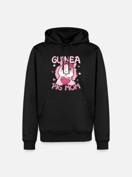 Cochon d’Inde Maman - Sweat à capuche Premium bio Homme - noir