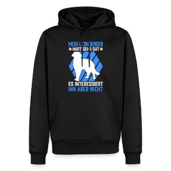 Mein Leonberger hört gut Leonberg Hund - Männer Premium Bio Hoodie - Schwarz - Vorne - Nico (187cm)