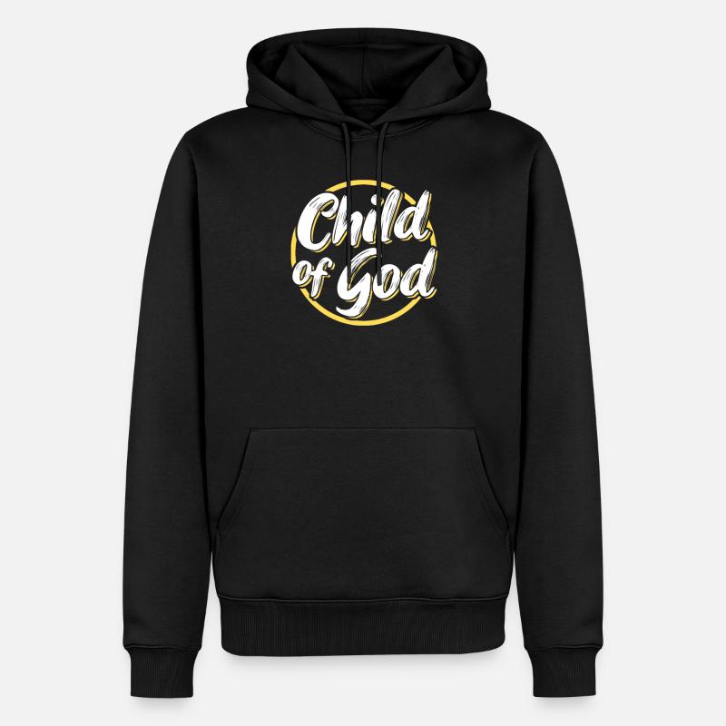 Enfant de Dieu - Sweat à capuche Premium bio Homme - noir