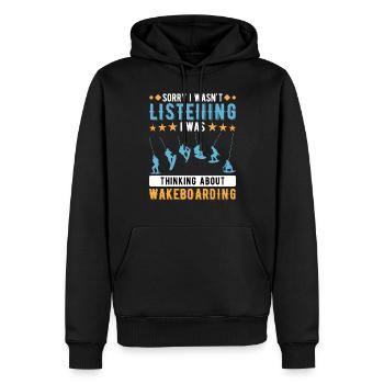 Wakeboard Wakeboarding Wakeboarder - Men’s Premium Organic Hoodie - black - Front - Nico (187cm)