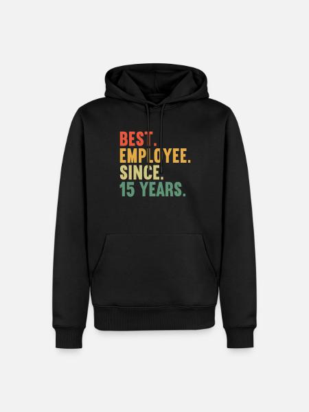 15 años de servicio 15 años de servicio - Sudadera con capucha prémium ecológica para hombre - negro