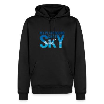 Fallschirmspringen Sky Himmel Parachutisme Saut en parachute - Sweat à capuche Premium bio Homme - noir - Devant - Nico (187cm)