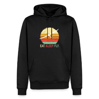 Segelflieger und Segelfliegen - Männer Premium Bio Hoodie - Schwarz - Vorne - Nico (187cm)