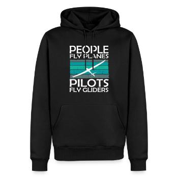 Segelflieger und Segelfliegen - Männer Premium Bio Hoodie - Schwarz - Vorne - Nico (187cm)