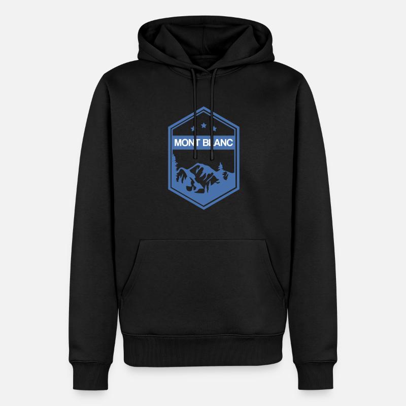 Berge - Männer Premium Bio Hoodie - Schwarz