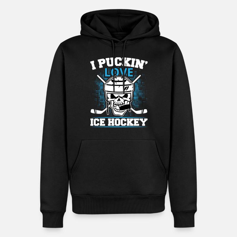 Eishockey Eishockeyschläger Eishockey - Männer Premium Bio Hoodie - Schwarz