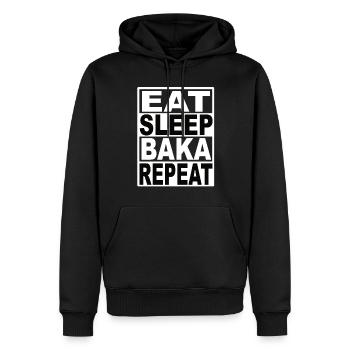 Eat Sleep Baka Repeat - Männer Premium Bio Hoodie - Schwarz - Vorne - Nico (187cm)