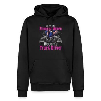 LKW-Fahrer Lastwagenfahrer Laster Trucker Sprüche - Männer Premium Bio Hoodie - Schwarz - Vorne - Nico (187cm)