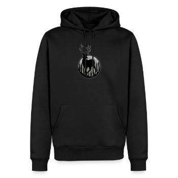 Red Deer I Deer Antler Hunter Hunting Motif pour - Sweat à capuche Premium bio Homme - noir - Devant - Nico (187cm)