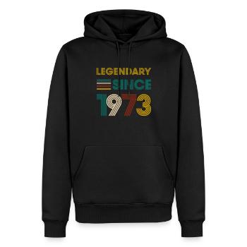 Vintage Legendary since 1973 Geburtstag - Männer Premium Bio Hoodie - Schwarz - Vorne - Nico (187cm)