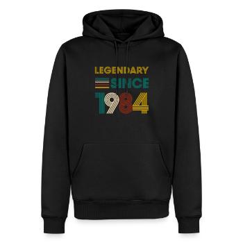 Vintage Legendary since 1984 Geburtstag - Männer Premium Bio Hoodie - Schwarz - Vorne - Nico (187cm)