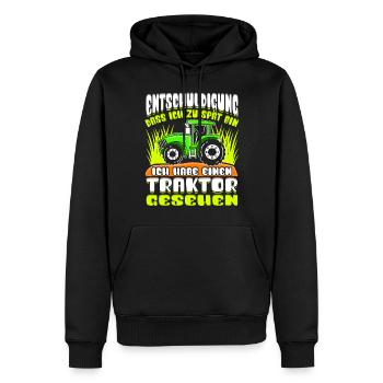 Trecker Bauernhof Traktor Kinder Landwirtschaft - Männer Premium Bio Hoodie - Schwarz - Vorne - Nico (187cm)
