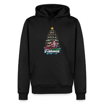 Chemise Merry Fishmas pour les pêcheurs - Sweat à capuche Premium bio Homme - noir - Devant - Nico (187cm)