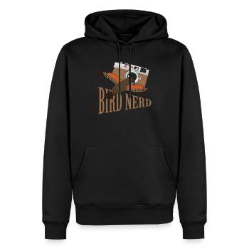 Bird Nerd - Photographie d’oiseaux - Sweat à capuche Premium bio Homme - noir - Devant - Nico (187cm)